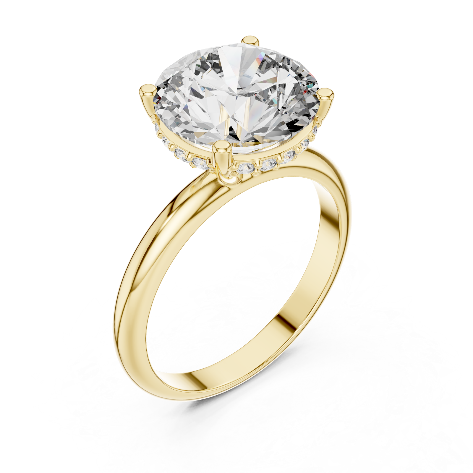Gold Celestial Whisper Promise Ring Right View