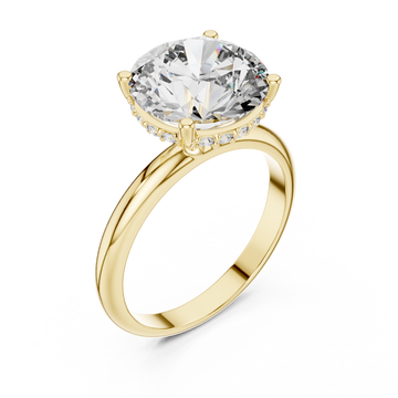 Gold Celestial Whisper Promise Ring Right View