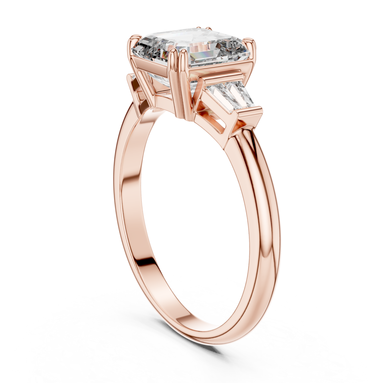  Rose Gold Starlit Archway Modern Ring Left View