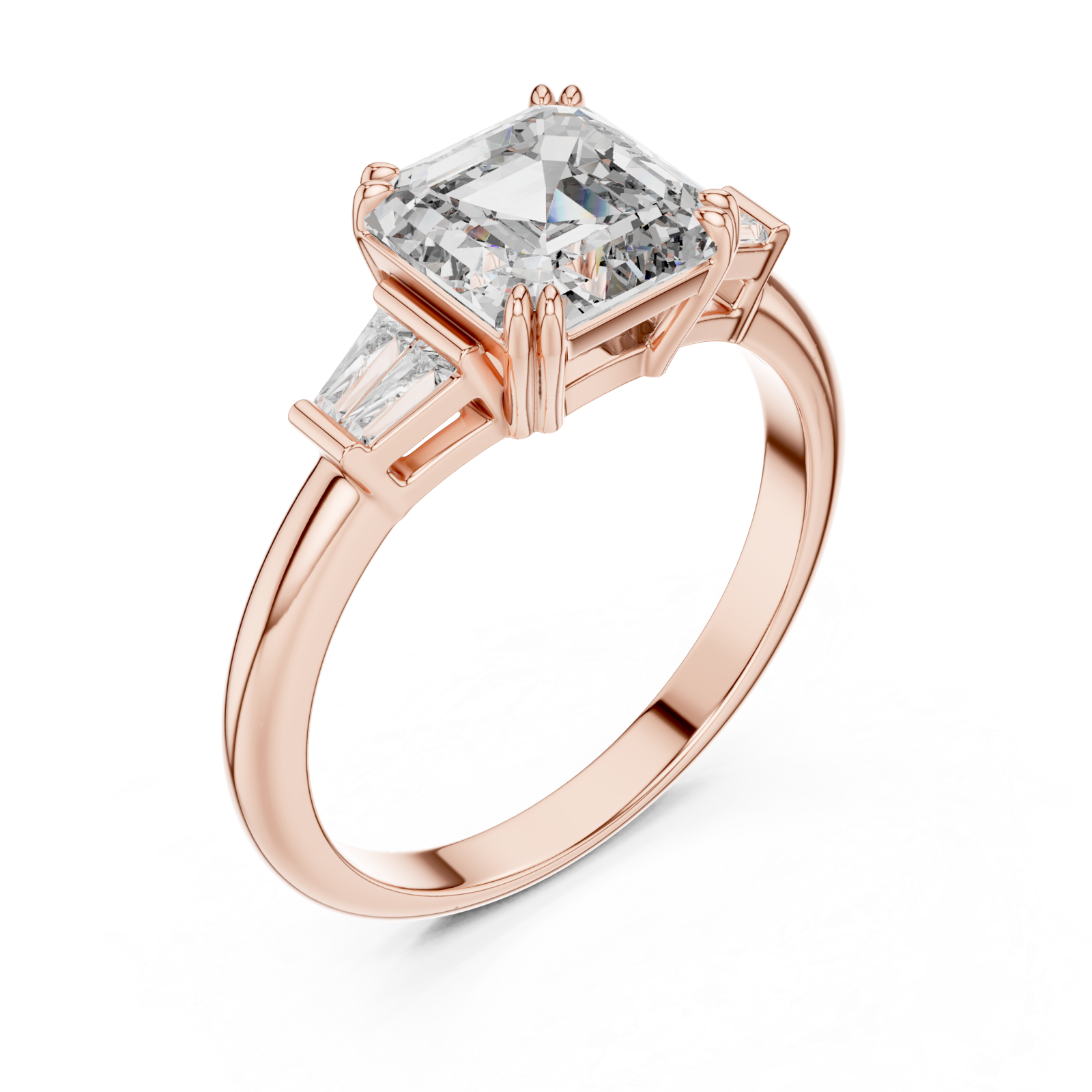  Rose Gold Starlit Archway Modern Ring Right View