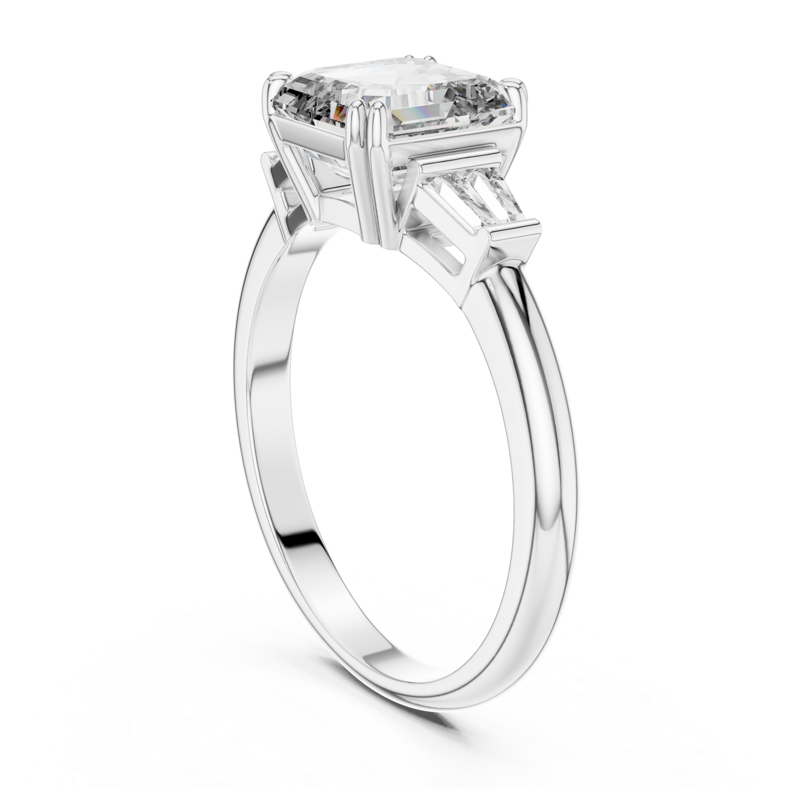  White Gold Starlit Archway Modern Ring Left View