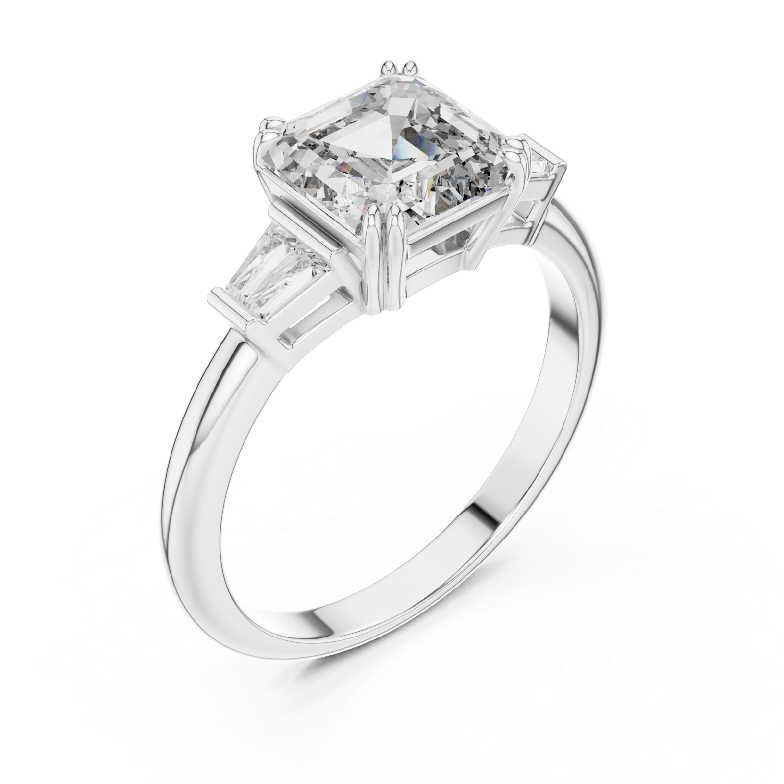  White Gold Starlit Archway Modern Ring Right View