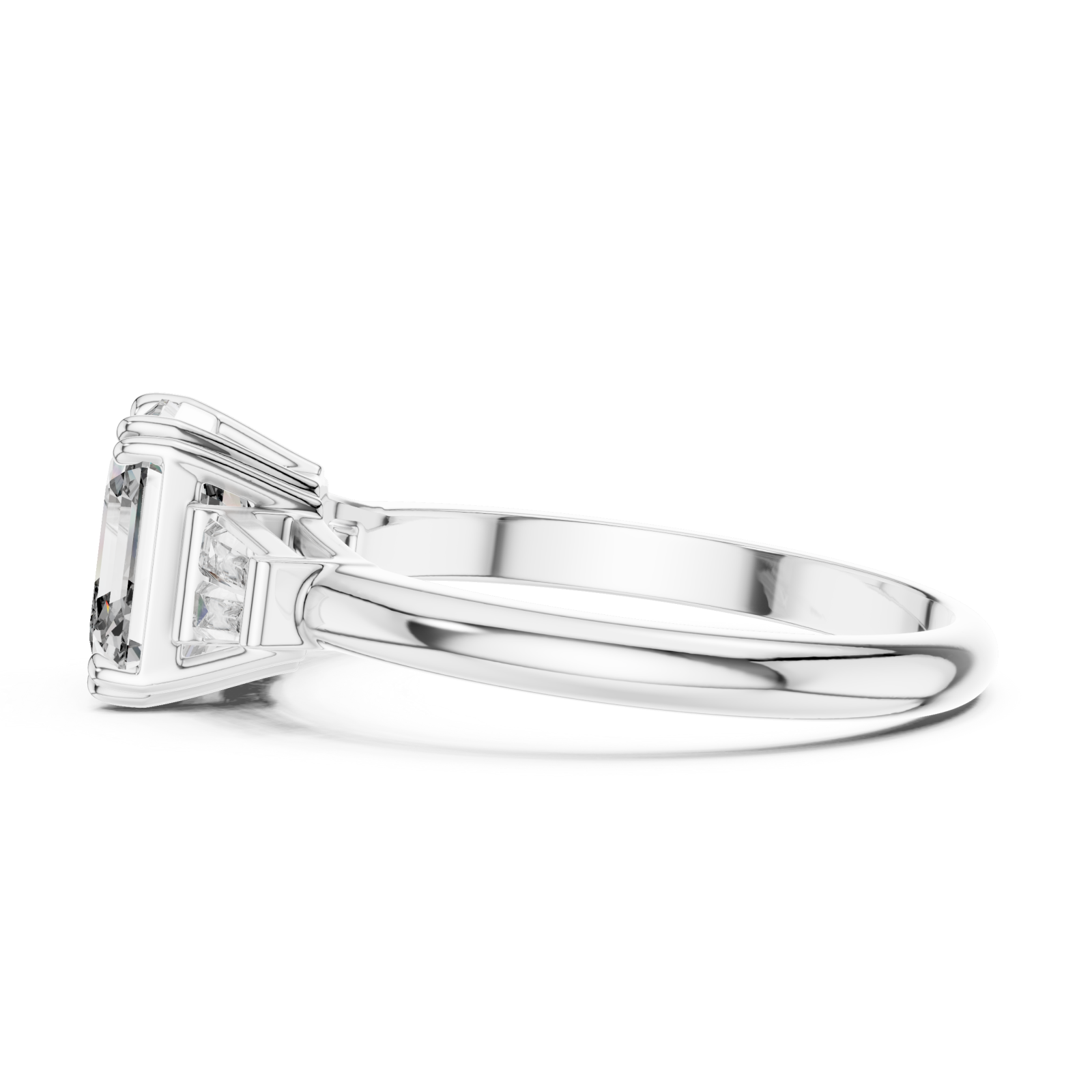  White Gold Starlit Archway Modern Ring Side View
