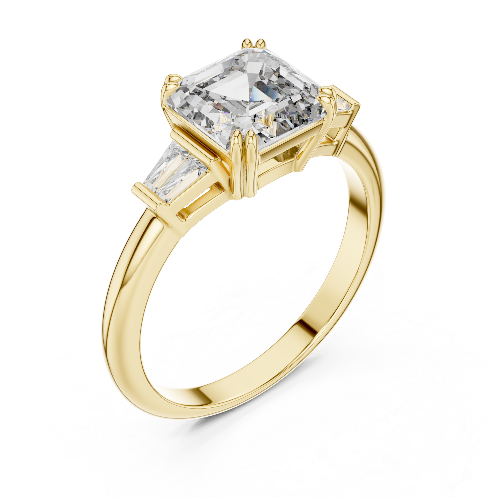 Gold Starlit Archway Modern Ring Right View