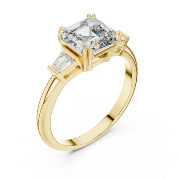 Gold Starlit Archway Modern Ring Right View