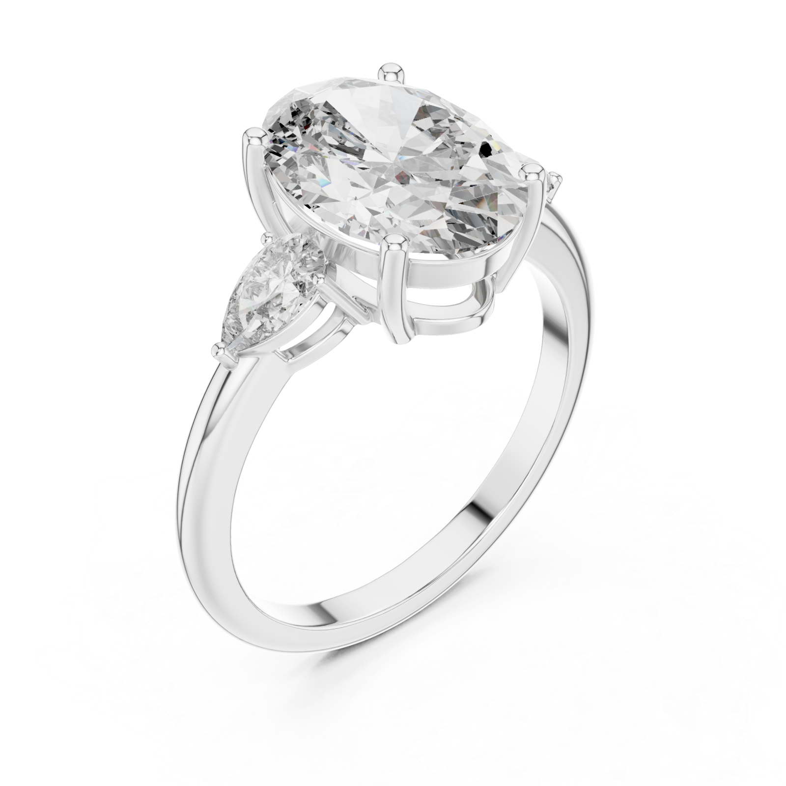  White Gold Serene Arc Harmony Eternity Band Ring Right View