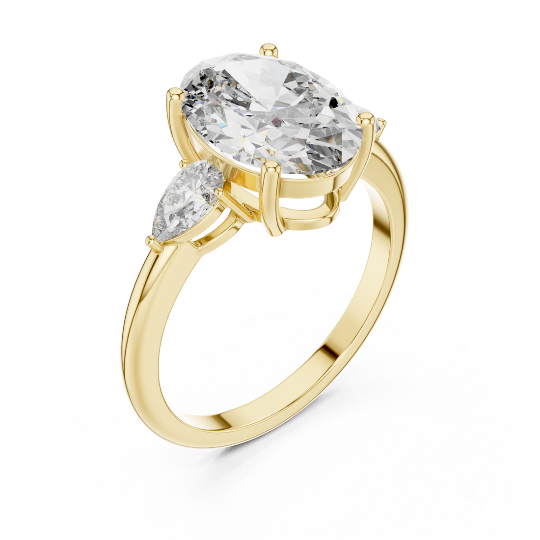 Gold Serene Arc Harmony Eternity Band Ring Right View