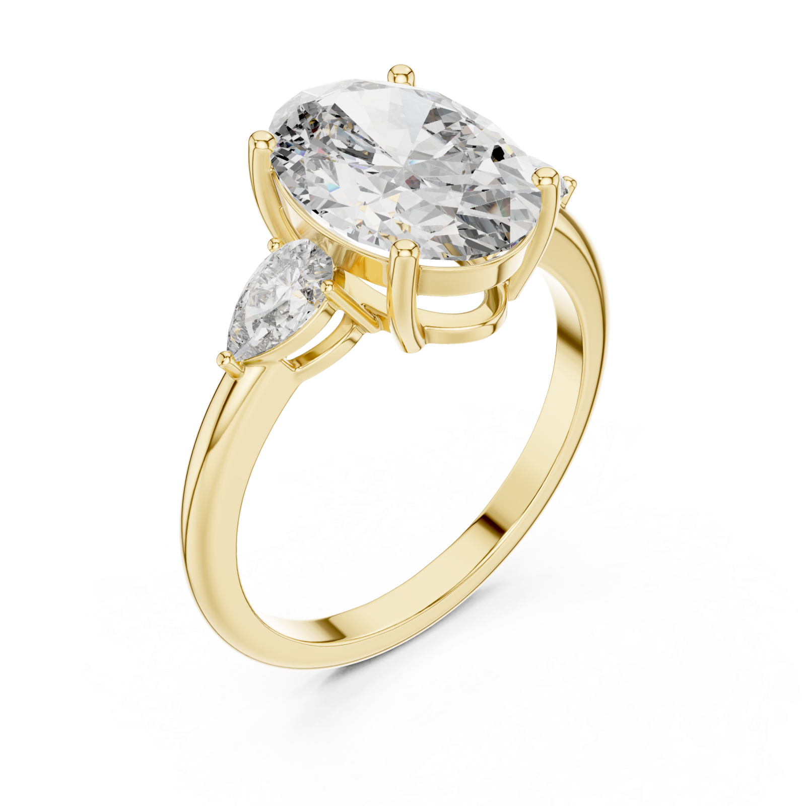 Gold Serene Arc Harmony Eternity Band Ring Right View