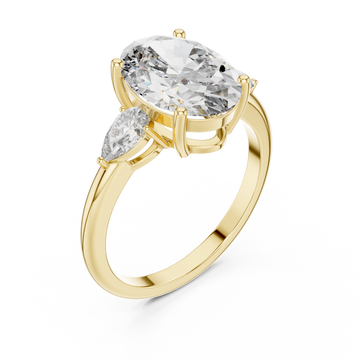 Gold Serene Arc Harmony Eternity Band Ring Right View