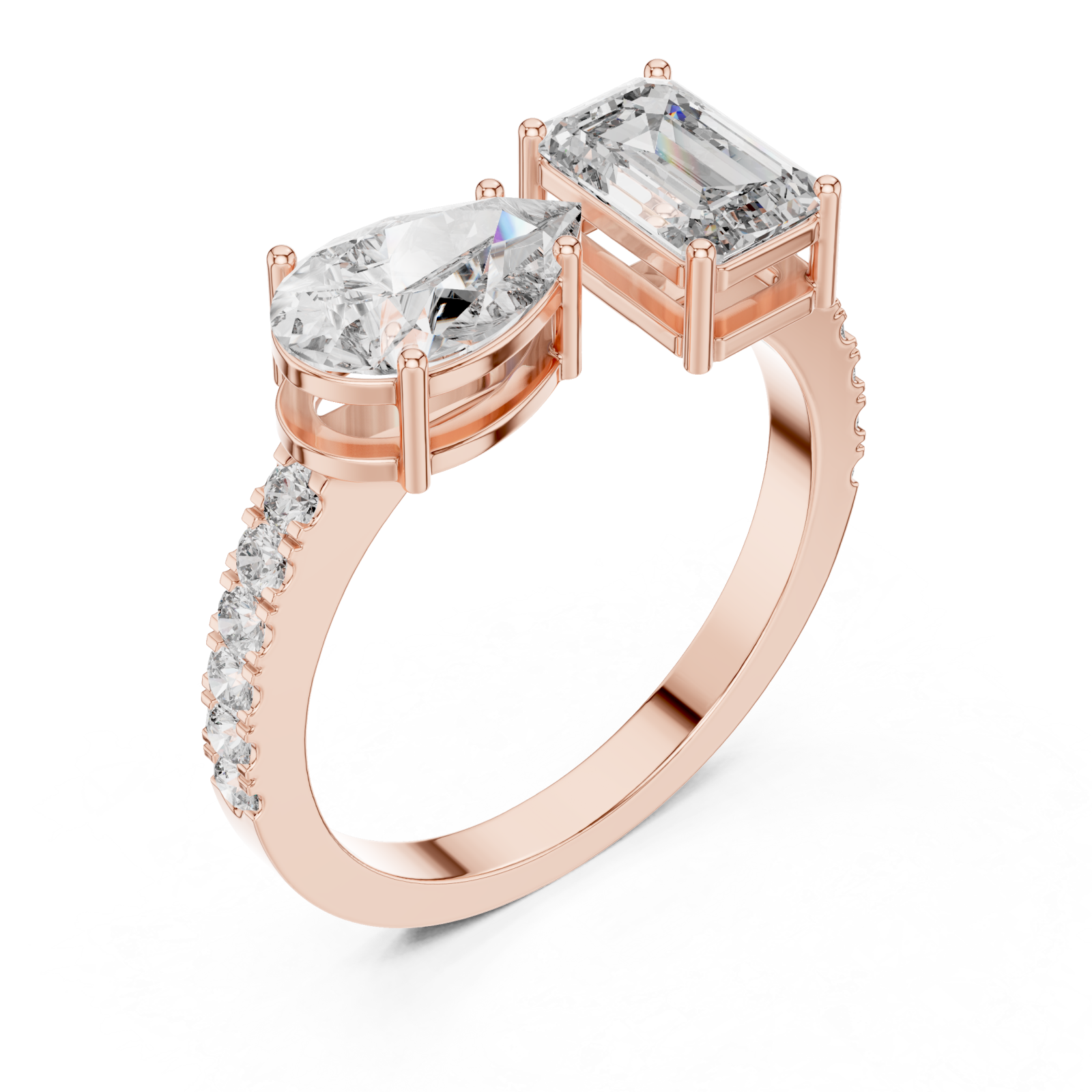  Rose Gold Radiance Pathway Ring Right View