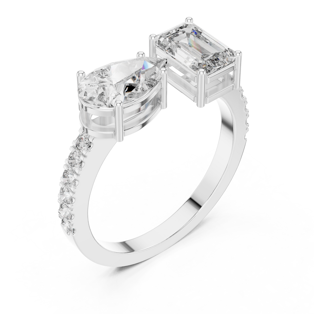  White Gold Radiance Pathway Ring Right View