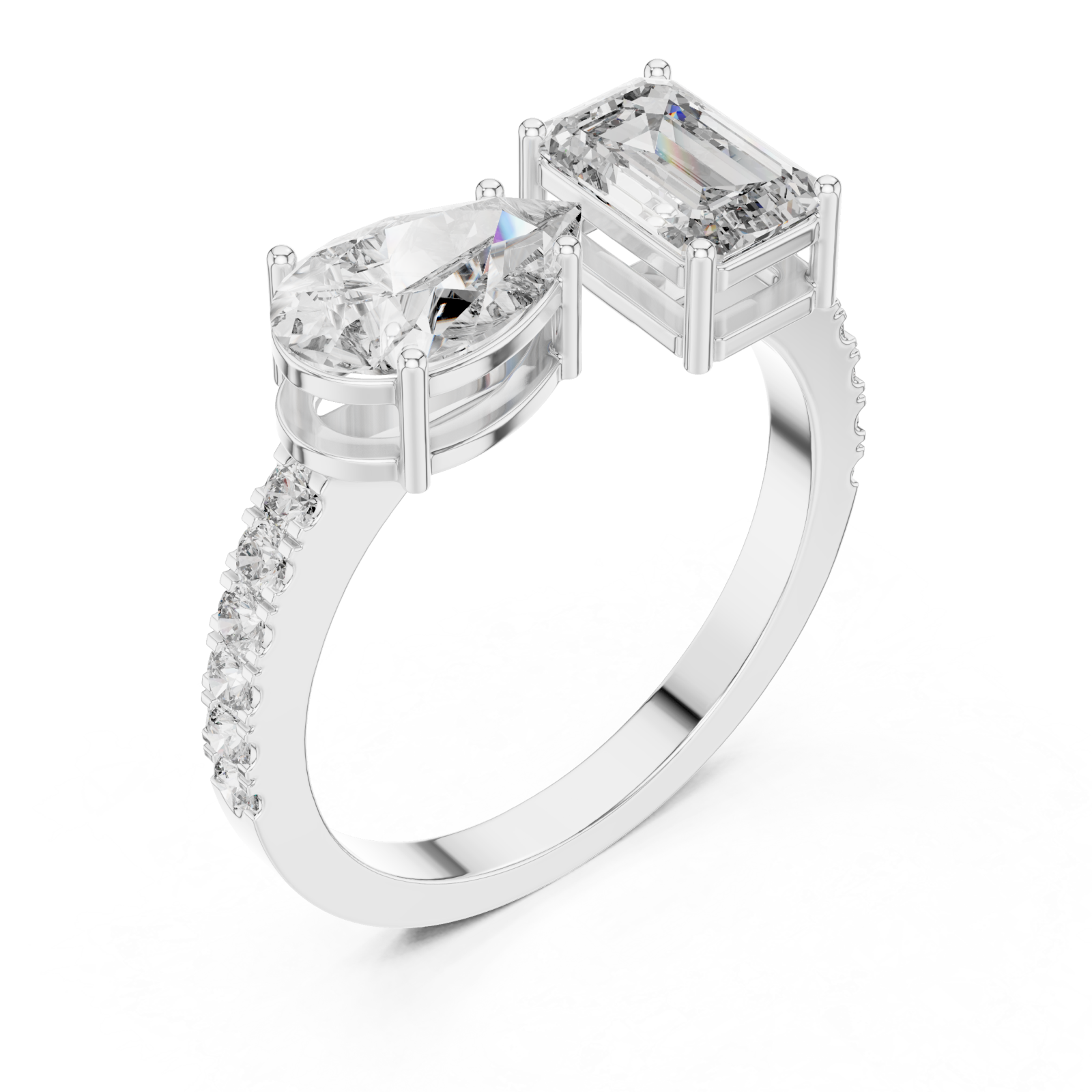  White Gold Radiance Pathway Ring Right View