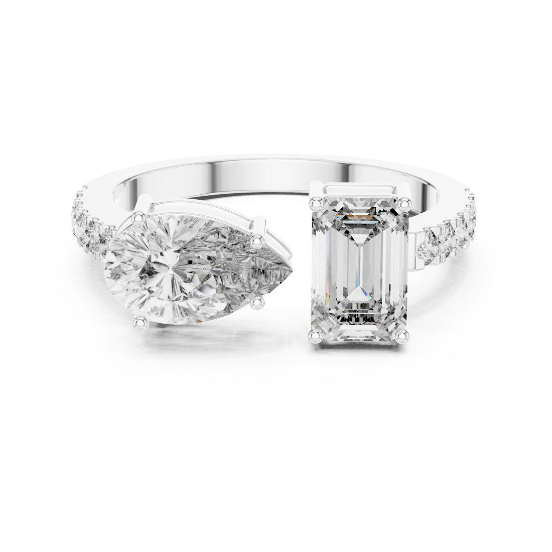  White Gold Radiance Pathway Ring Right View