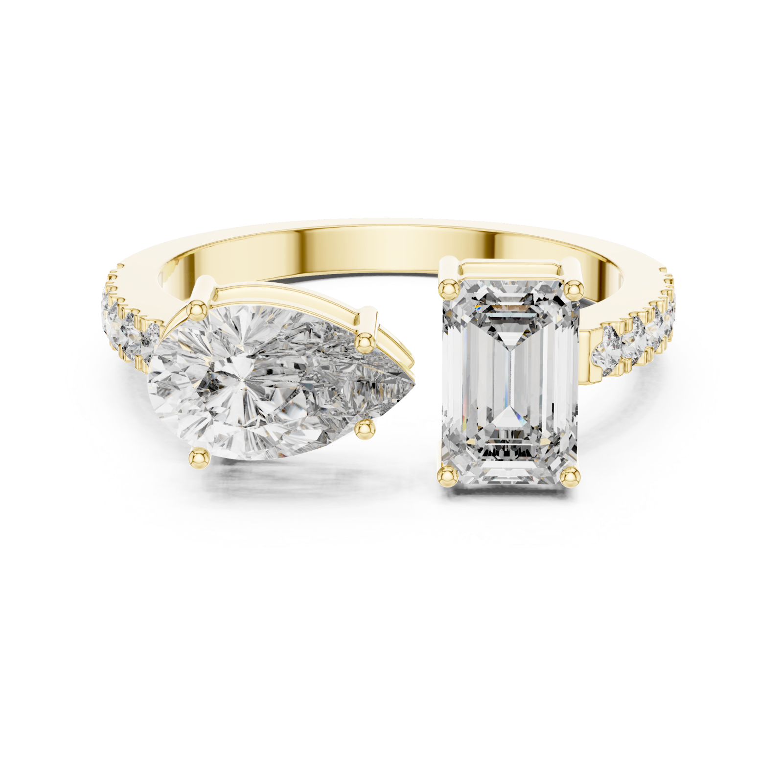  Gold Radiance Pathway Ring Front View