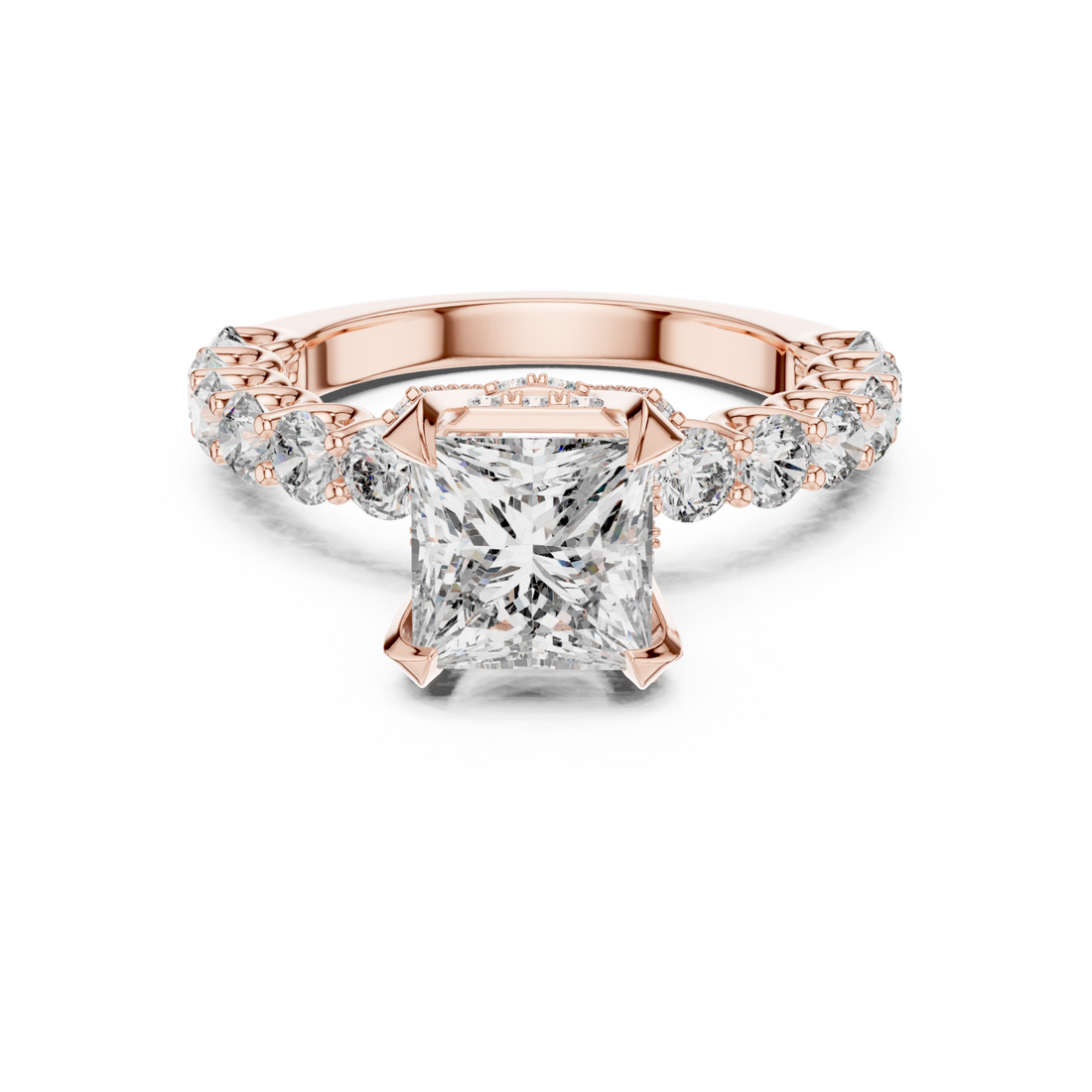  Rose Gold Twilight Glow Marquise Halo Ring Right View