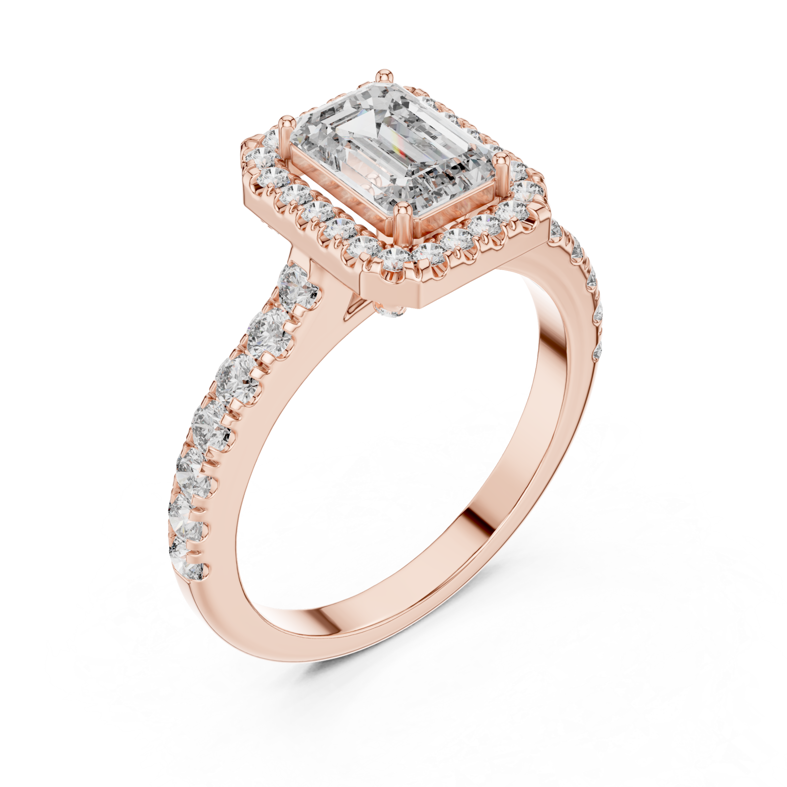  Rose Gold Enchanted Whisper PavÃ© Band Ring Right View