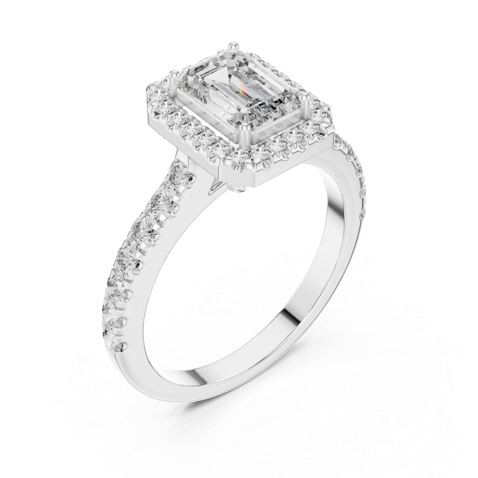  White Gold Enchanted Whisper PavÃ© Band Ring Right View