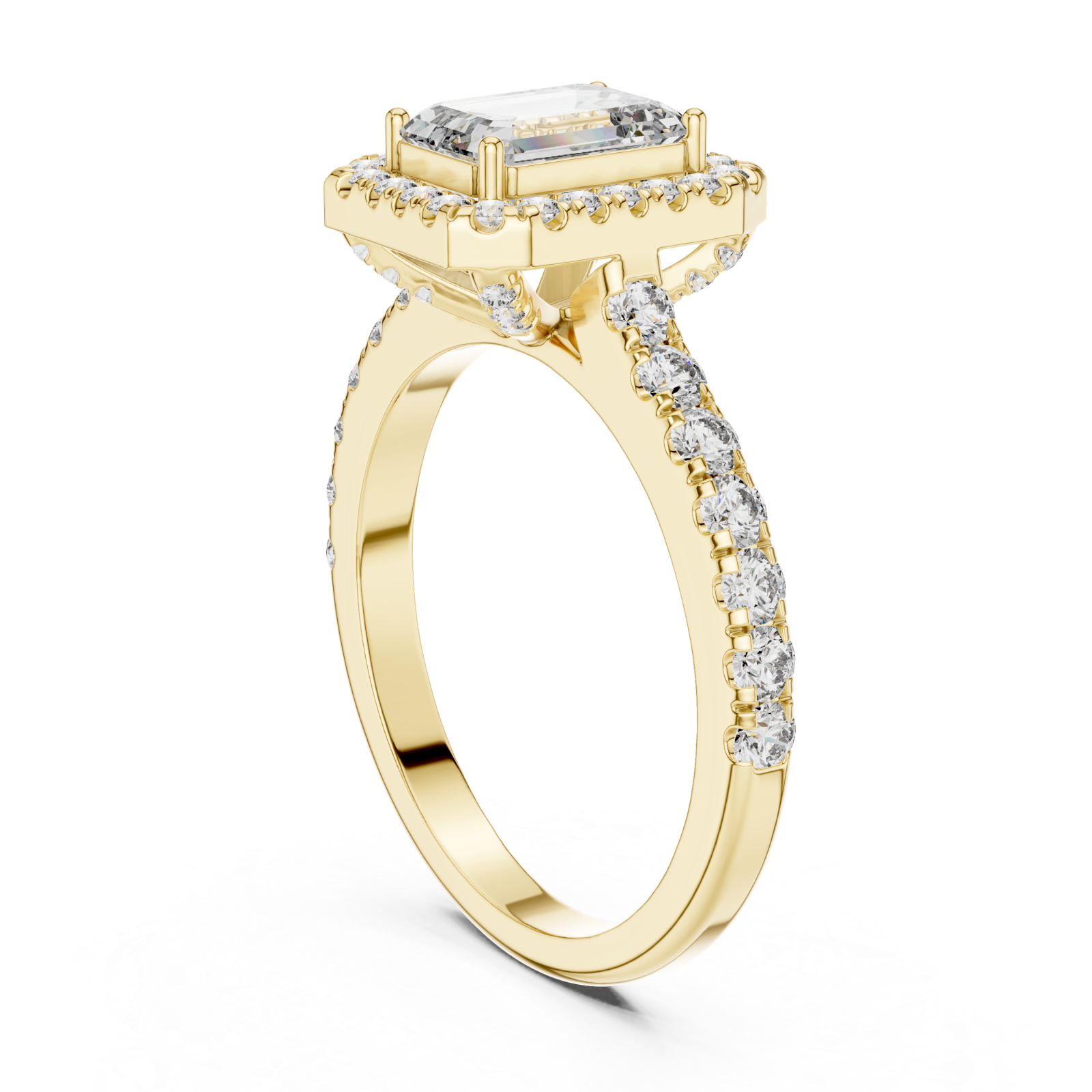  Gold Enchanted Whisper PavÃ© Band Ring Left View