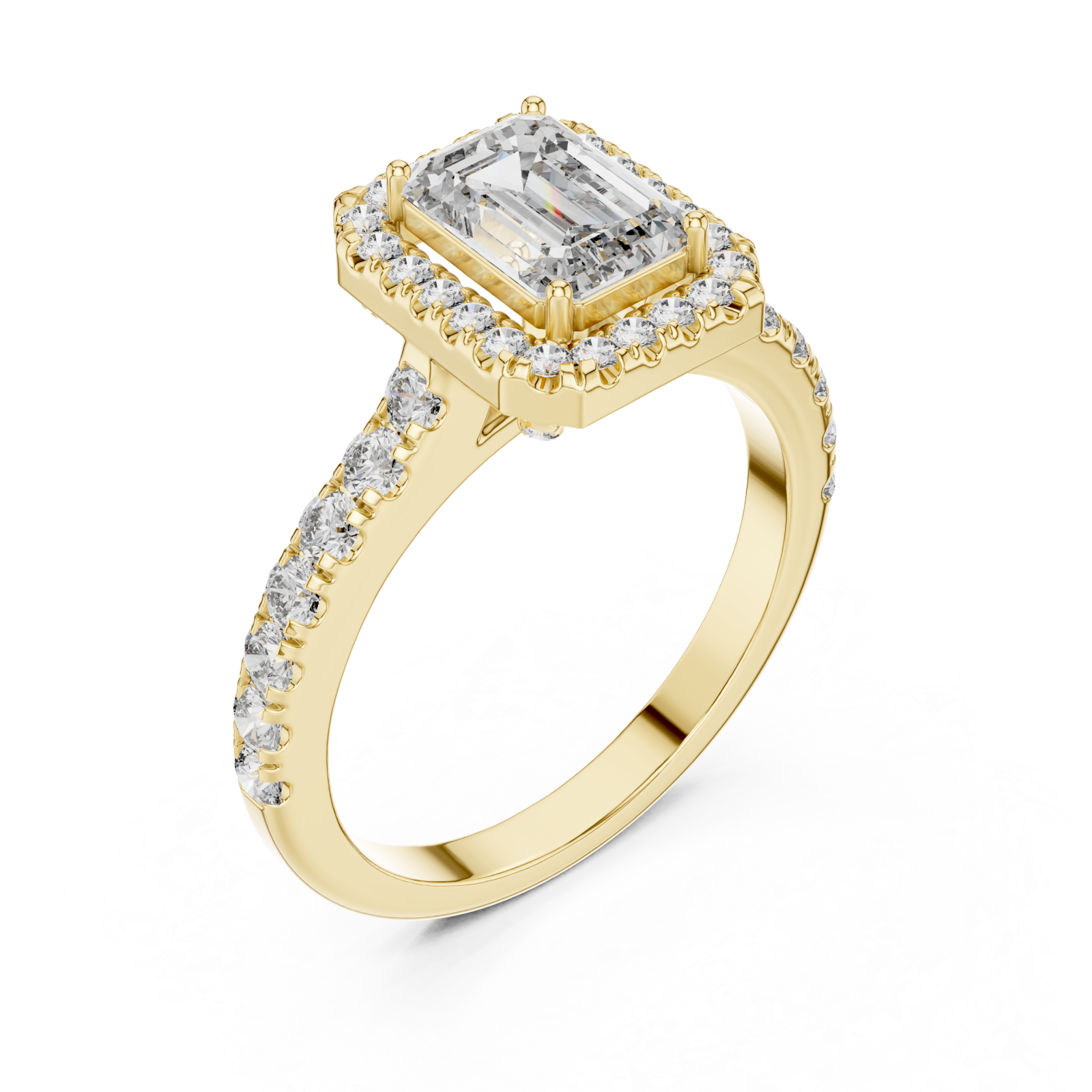Gold Enchanted Whisper PavÃ© Band Ring Right View