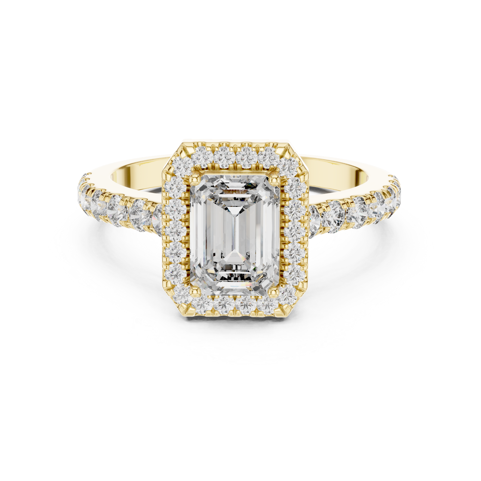  Gold Enchanted Whisper PavÃ© Band Ring Front View