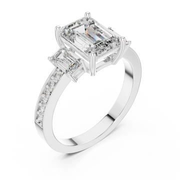  White Gold Enchanted Allure Signature Halo Setting Ring Right View