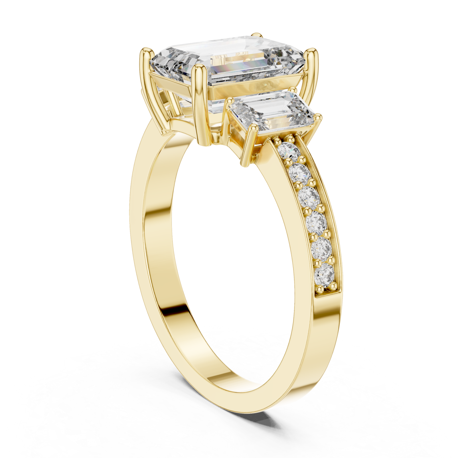  Gold Enchanted Allure Signature Halo Setting Ring Left View