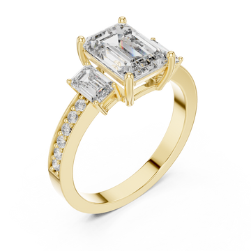 Gold Enchanted Allure Signature Halo Setting Ring Right View