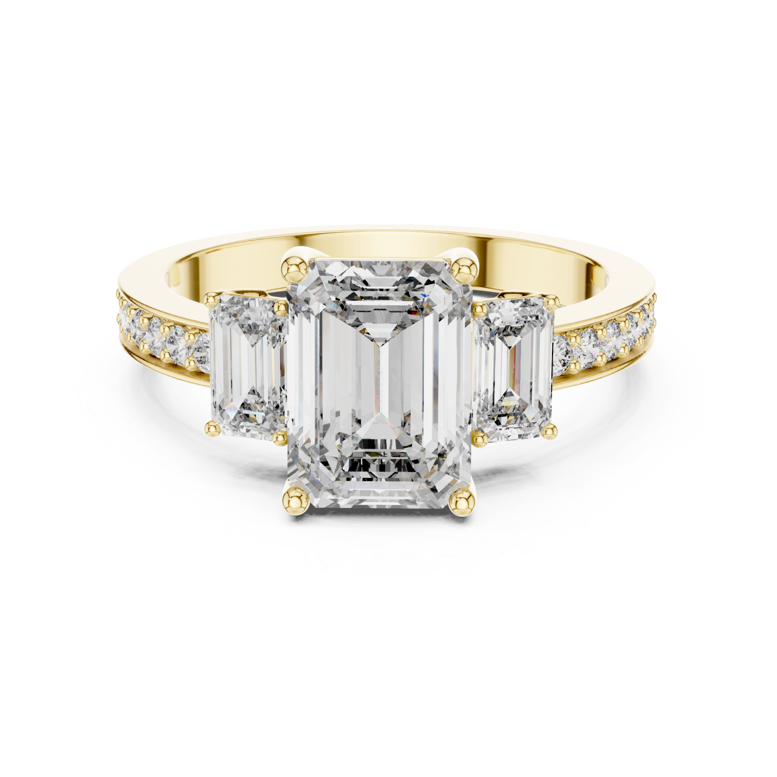  Gold Enchanted Allure Signature Halo Setting Ring Front View