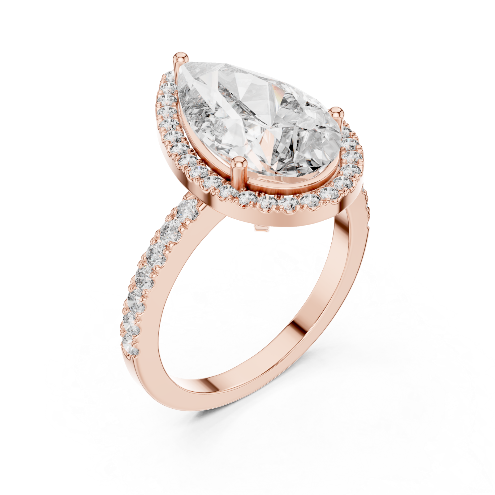  Rose Gold Celestial Whisper Halo Band Ring Right View