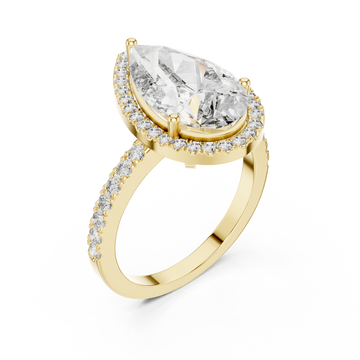 Gold Celestial Whisper Halo Band Ring Right View
