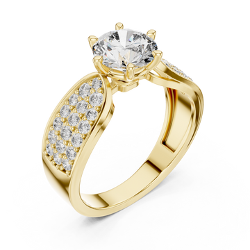 Gold Aurora Petal Embrace Ring Right View