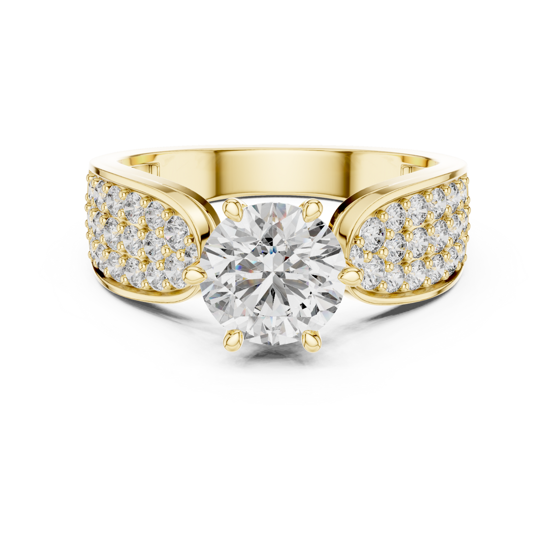 Gold Aurora Petal Embrace Ring Right View