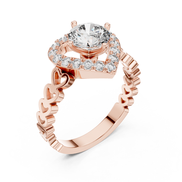  Rose Gold Promise Whisper Petite Engagement Ring Right View