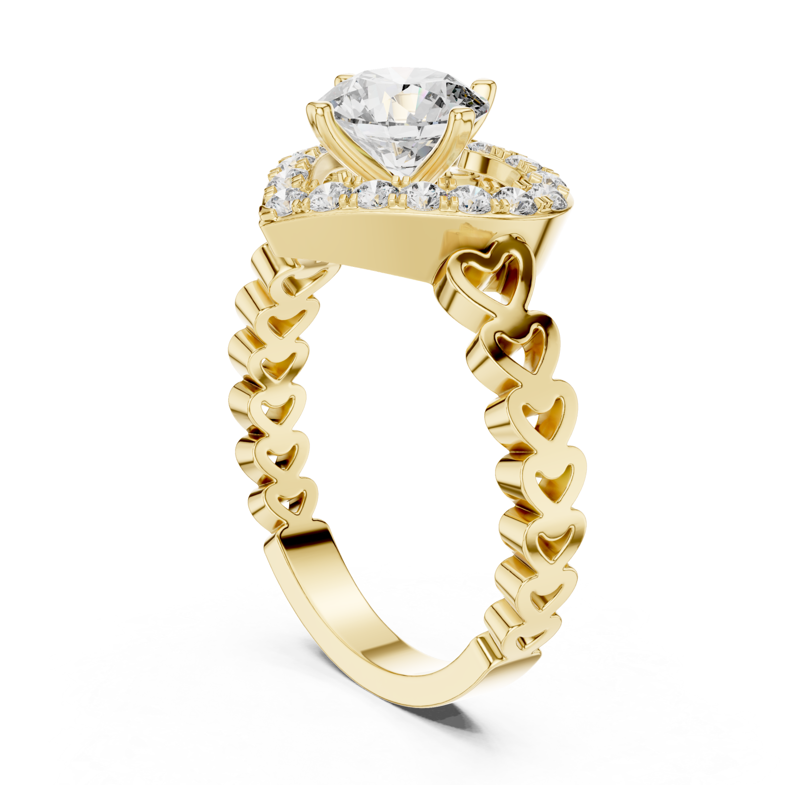  Gold Promise Whisper Petite Engagement Ring Left View