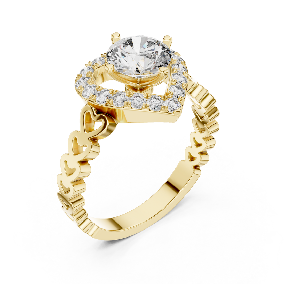 Gold Promise Whisper Petite Engagement Ring Right View