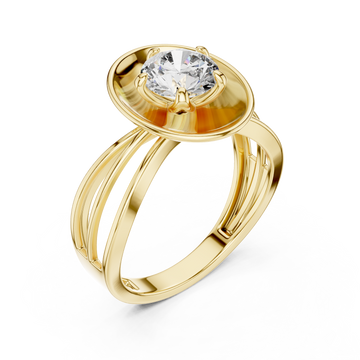 Gold Infinite Grace Classic Halo Ring Right View