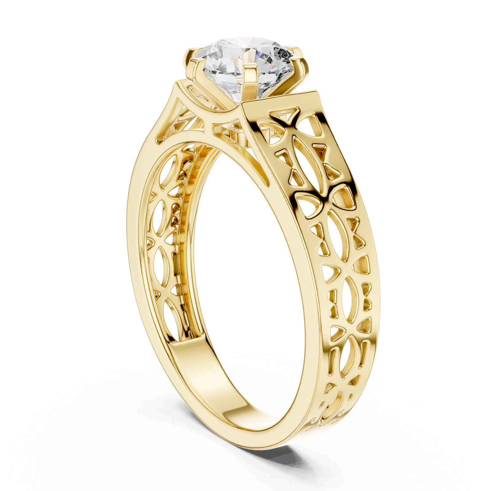  Gold Petal Silhouette Harmony Band Left View