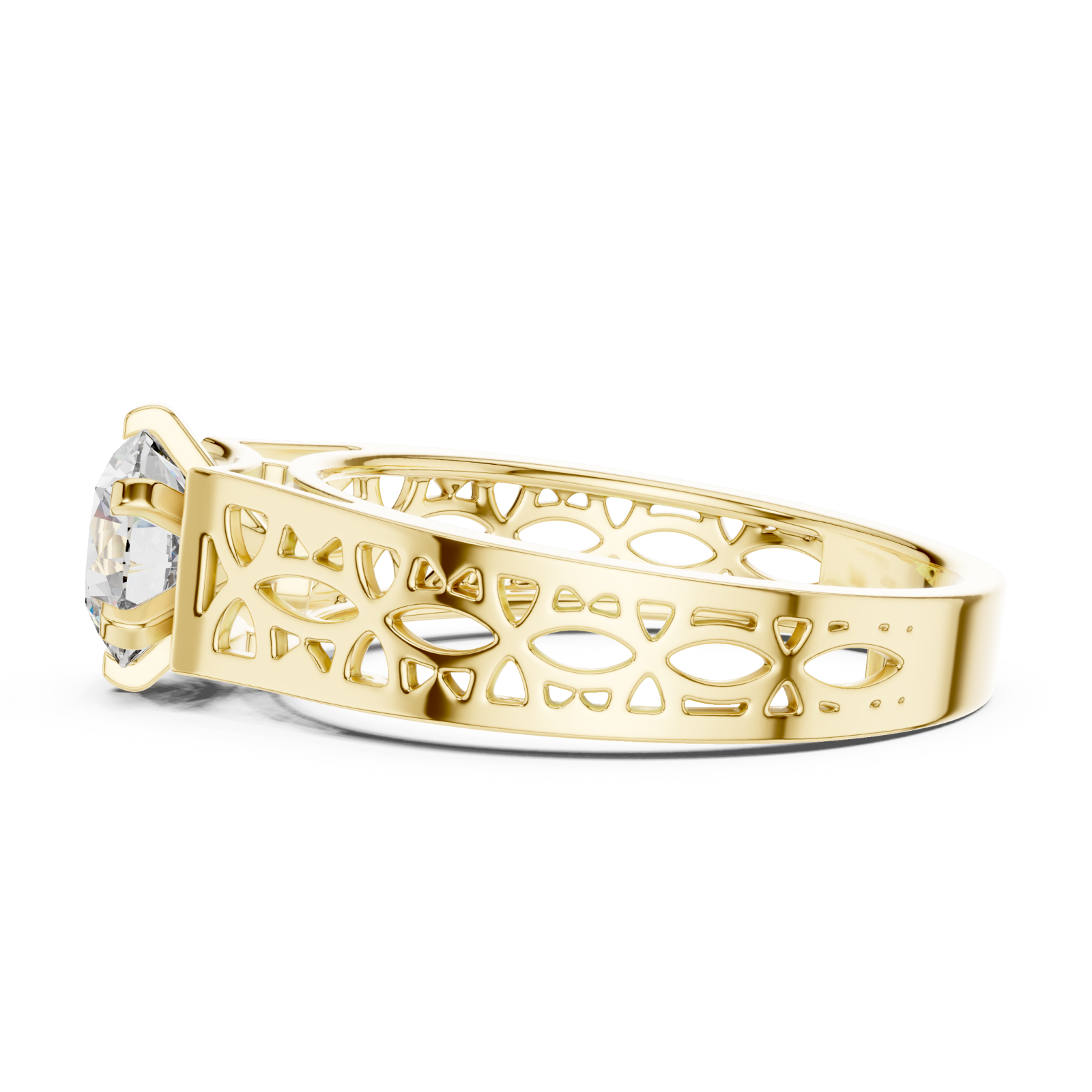  Gold Petal Silhouette Harmony Band Side View