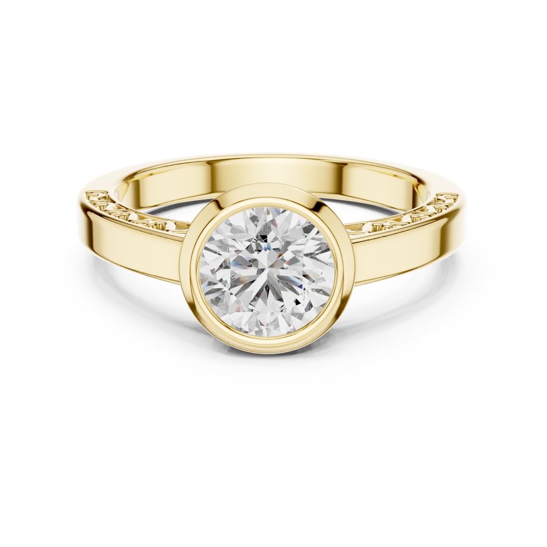 Gold Eternal Embrace Solitaire Ring Right View