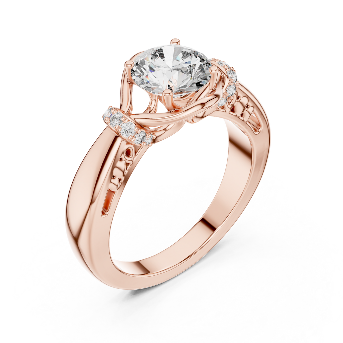  Rose Gold Infinite Grace Modern Statement Ring Right View