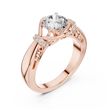  Rose Gold Infinite Grace Modern Statement Ring Right View