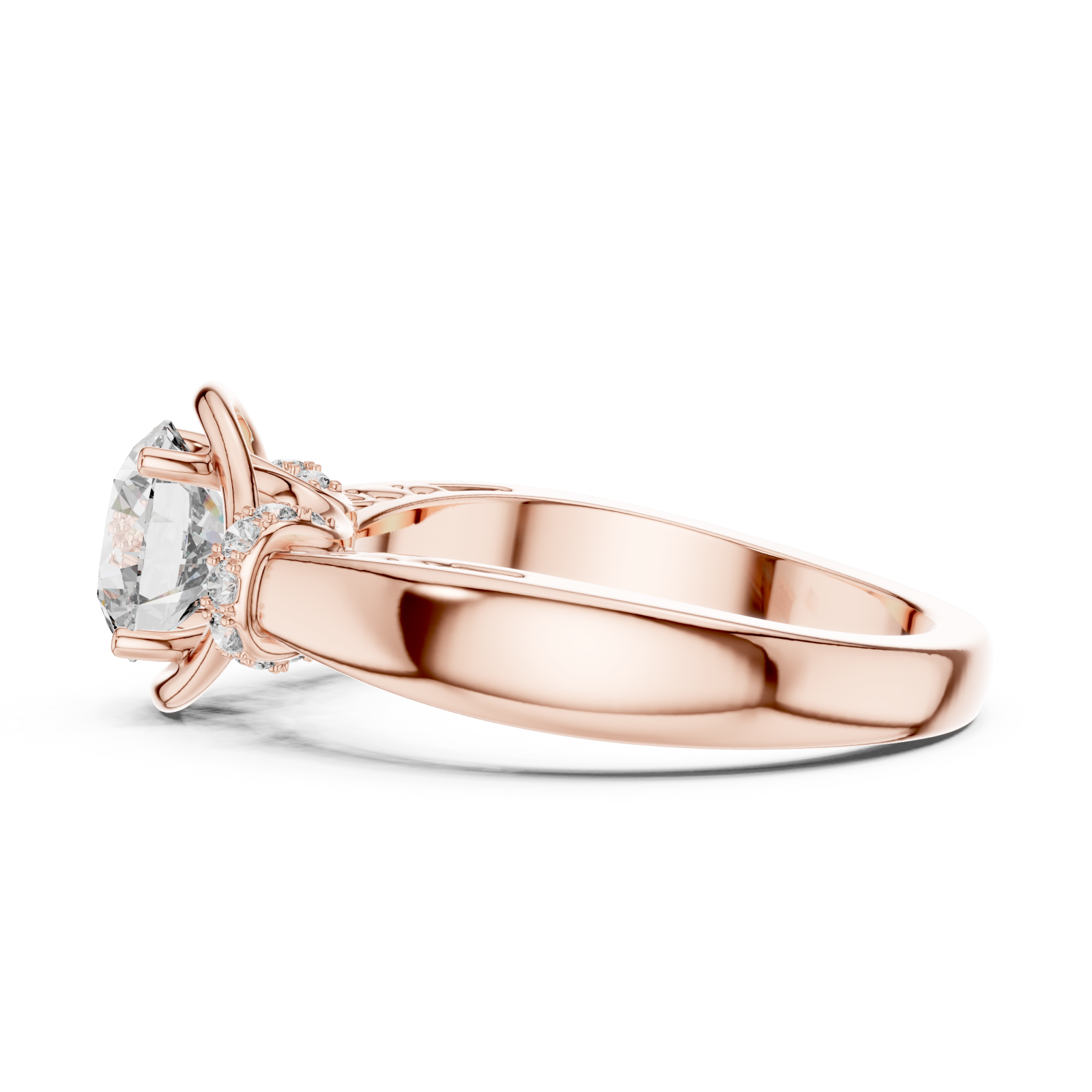  Rose Gold Infinite Grace Modern Statement Ring Side View