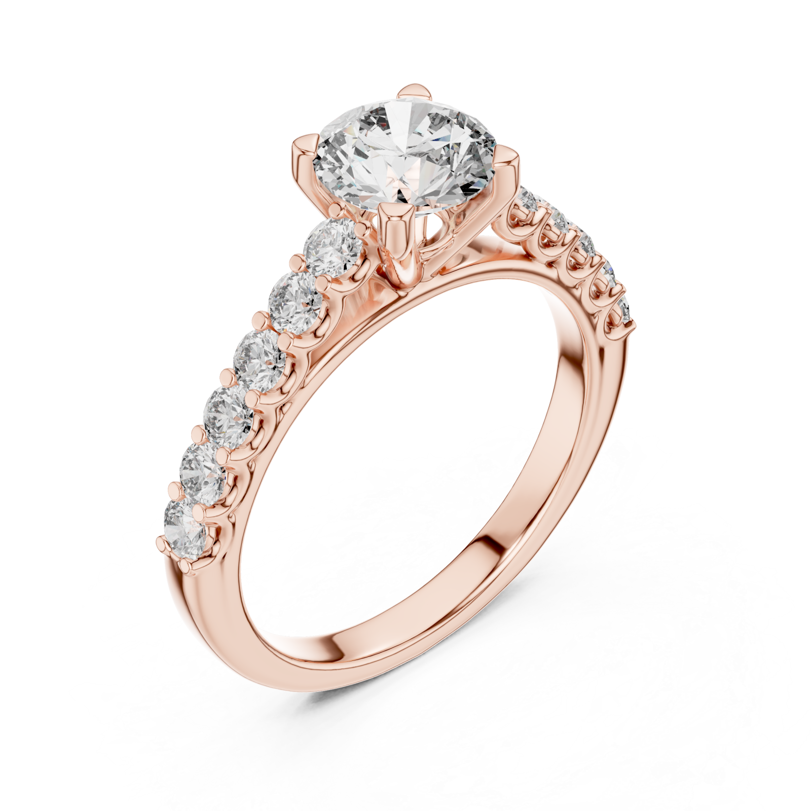 Rose Gold Celestial Harmony Radiant Ring Right View