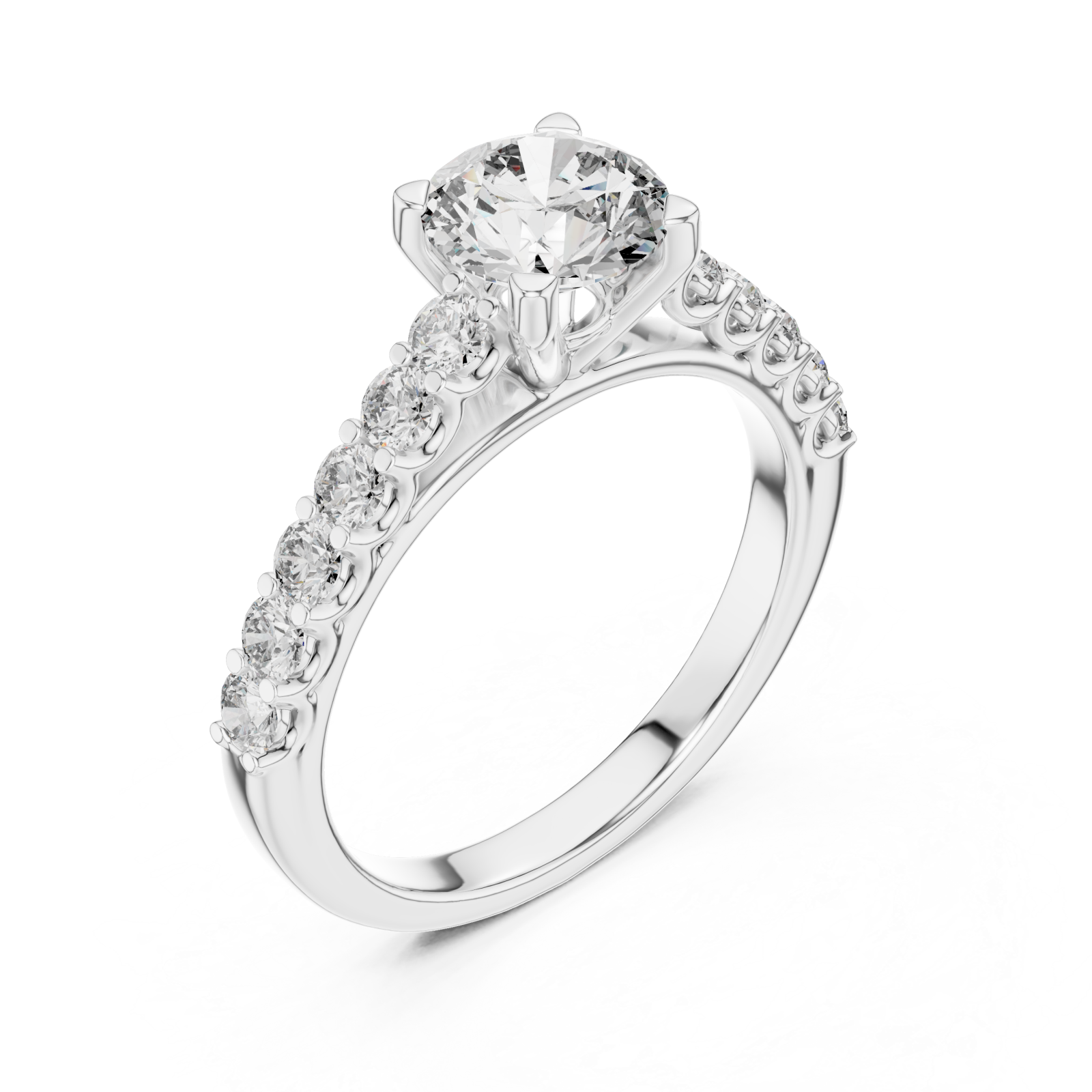  White Gold Celestial Harmony Radiant Ring Right View
