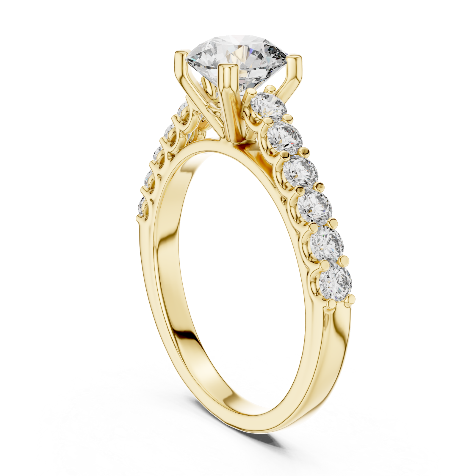  Gold Celestial Harmony Radiant Ring Left View