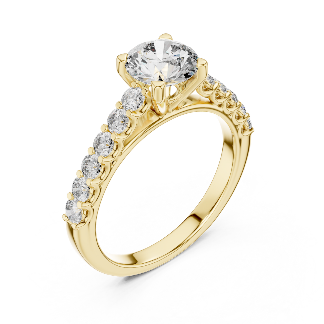 Gold Celestial Harmony Radiant Ring Right View