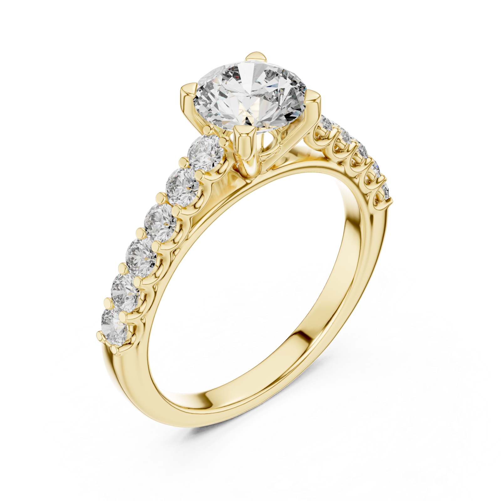 Gold Celestial Harmony Radiant Ring Right View