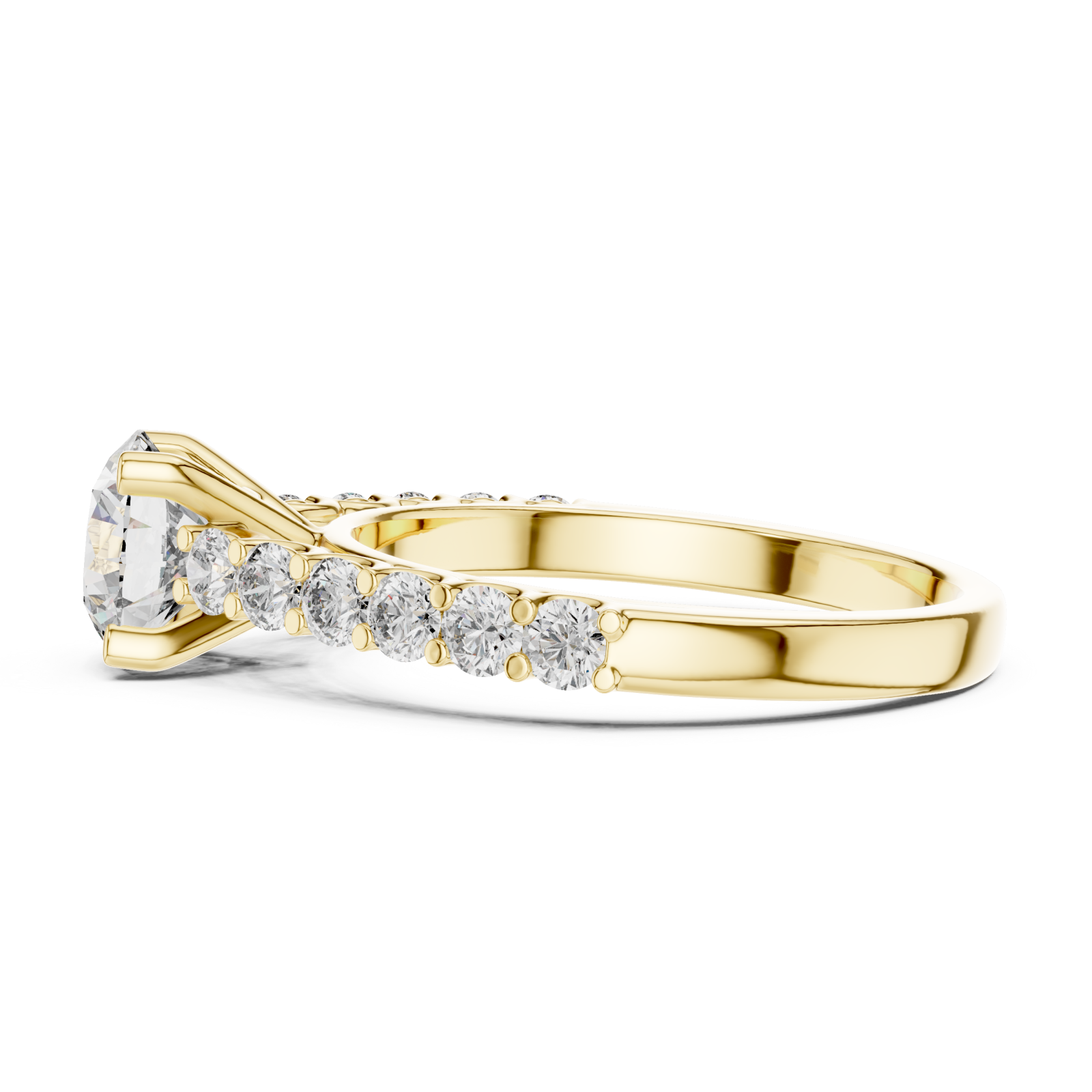  Gold Celestial Harmony Radiant Ring Side View