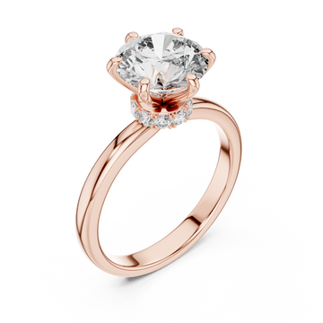  Rose Gold Blissful Harmony Solitaire Jewel Ring Right View