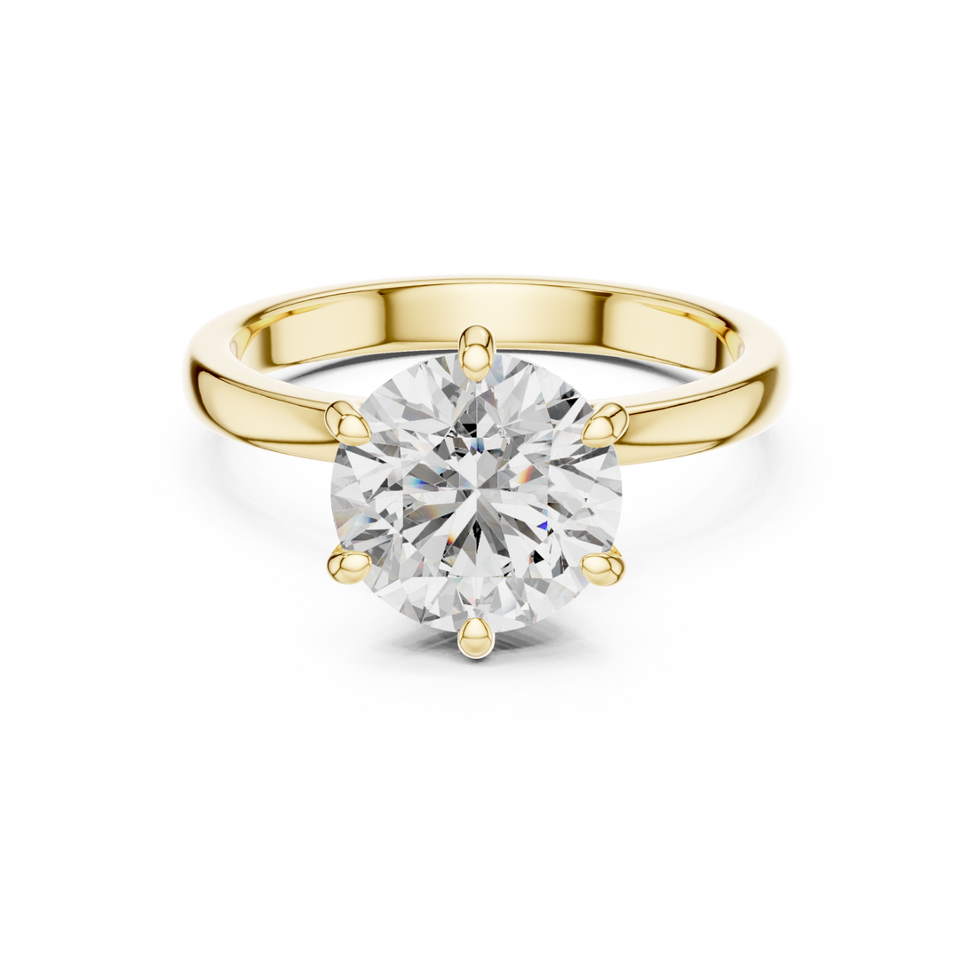 Gold Blissful Harmony Solitaire Jewel Ring Right View
